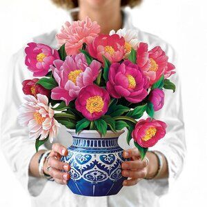 NEW Freshcut Paper Pop Up Peony Paradise Paper Flower Bouquet